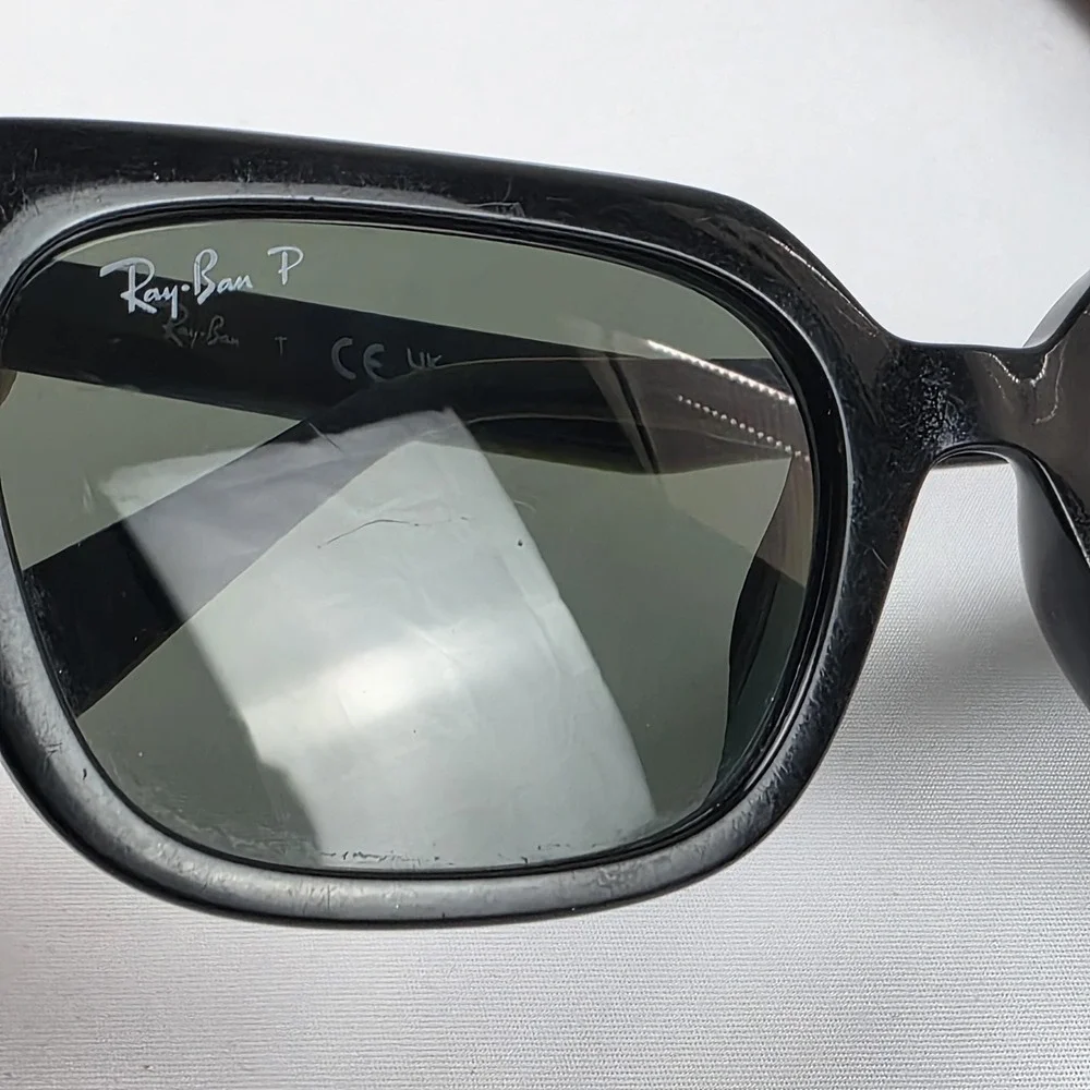 Ray-Ban RB4439D Sunglasses Mens 54-21-145 Black Green Polarized Square 901/9A